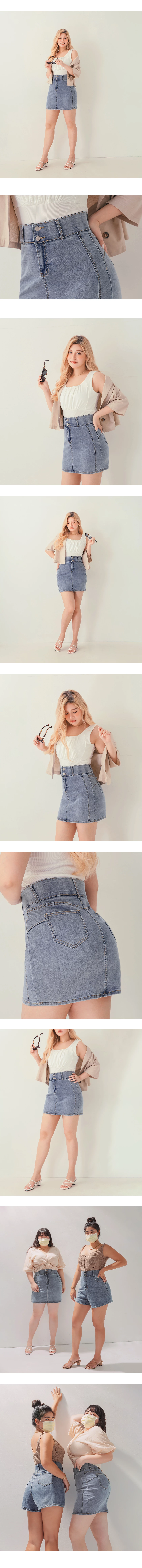 Breezy Cooling No Filter Denim Jeans Mini Skirt