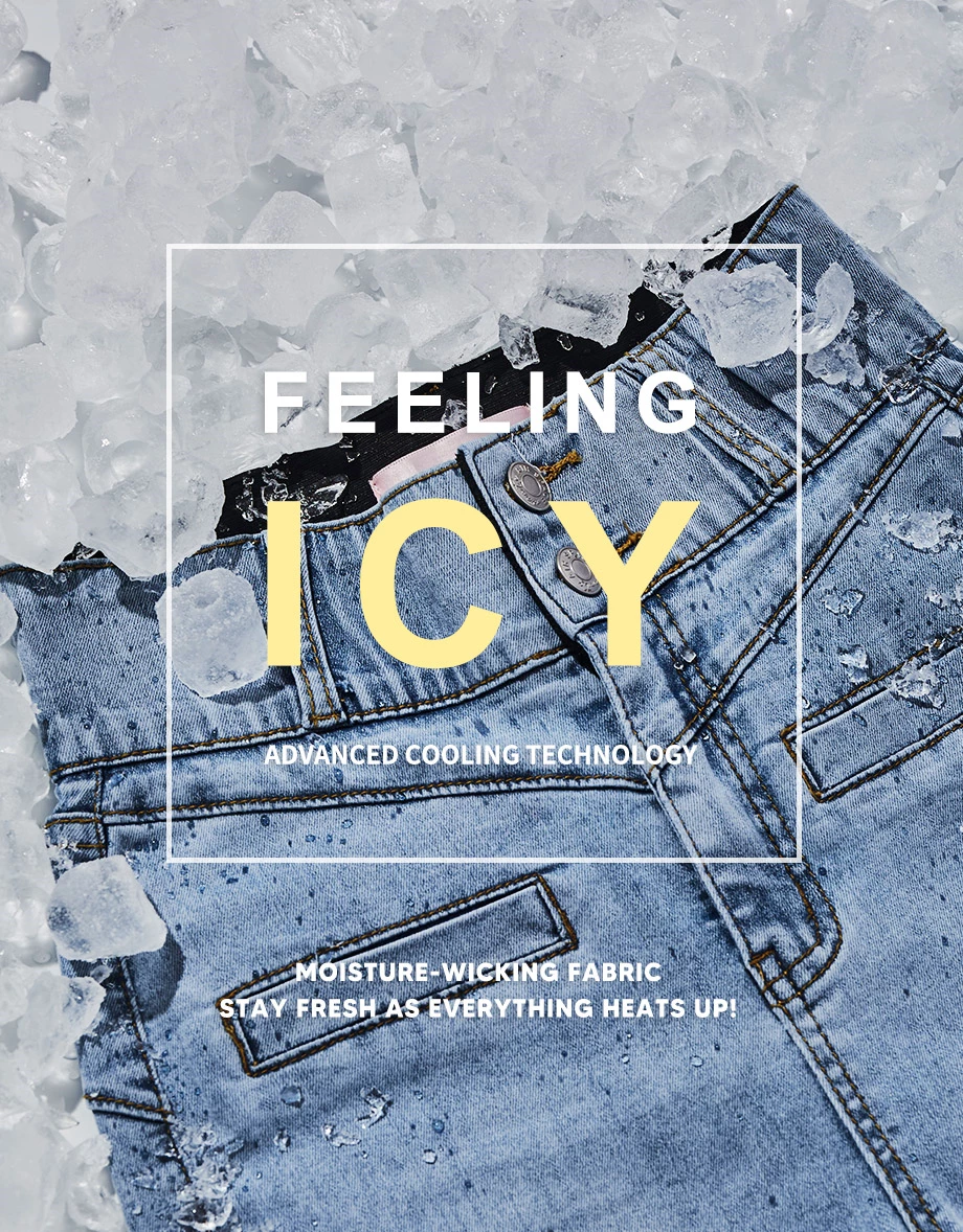 【Den!m LITE】Denim SHORTS Cooling Fabric Jeans Shorts Extra High Waisted No Filter 【Den!m LITE】Denim SHORTS Cooling Fabric Jeans Shorts Extra High Waisted No Filter