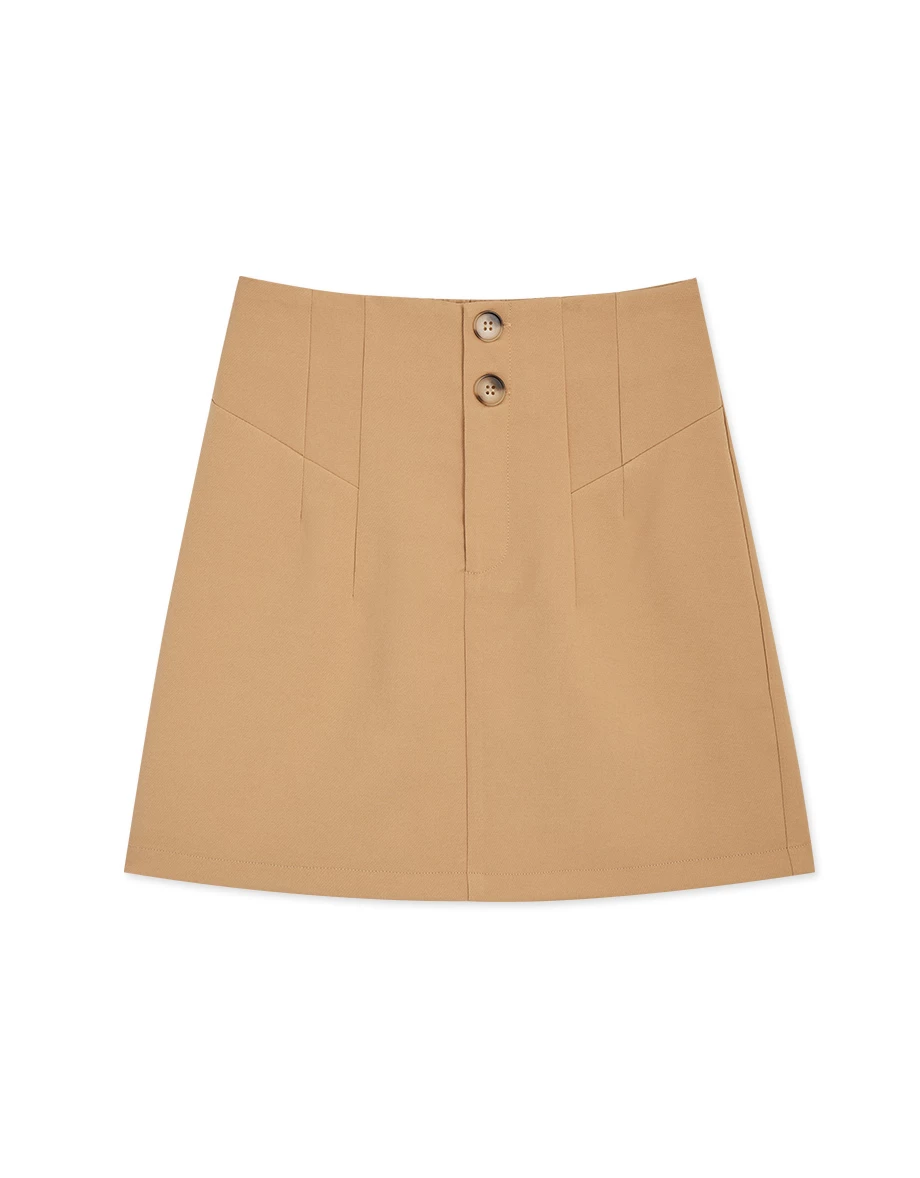 360° High Waisted Button Pleated Suit Skort 360° High Waisted Button Pleated Suit Skort