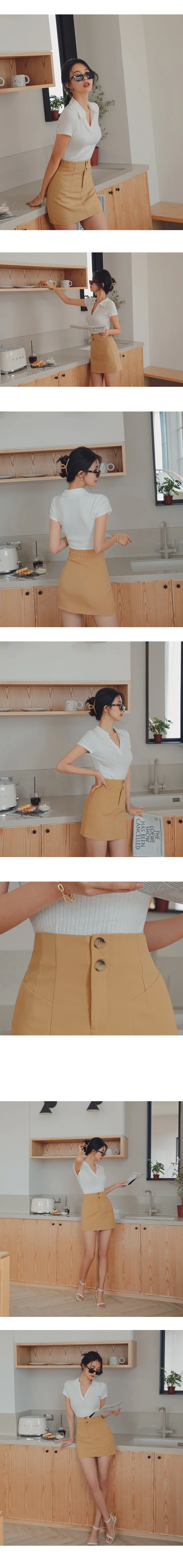 360° High Waisted Button Pleated Suit Skort 360° High Waisted Button Pleated Suit Skort