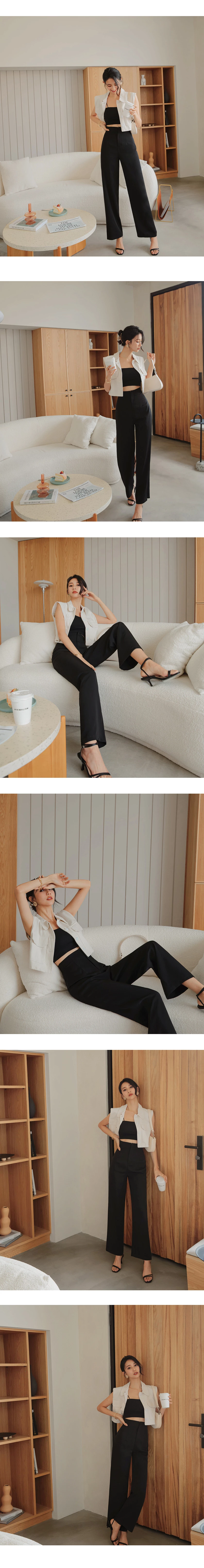 360° High Waisted Pleated Suit Straight-Leg Pants
