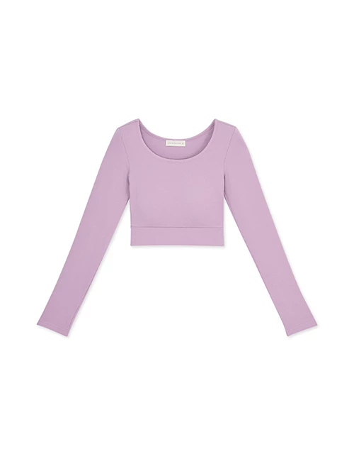WARM↑UP大U領輕絨短版發熱BRA TOP