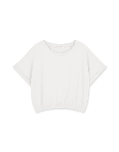 Basic Versatile Cinched Waist Crop Top