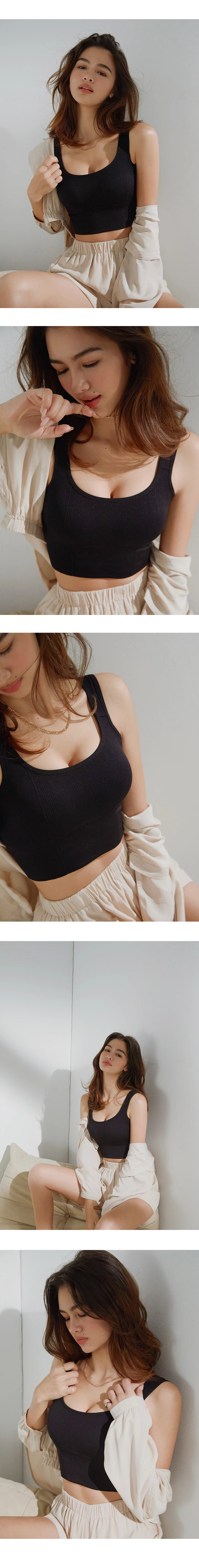 Beyond Basic U-Neck Knit Bralette (With Padding)