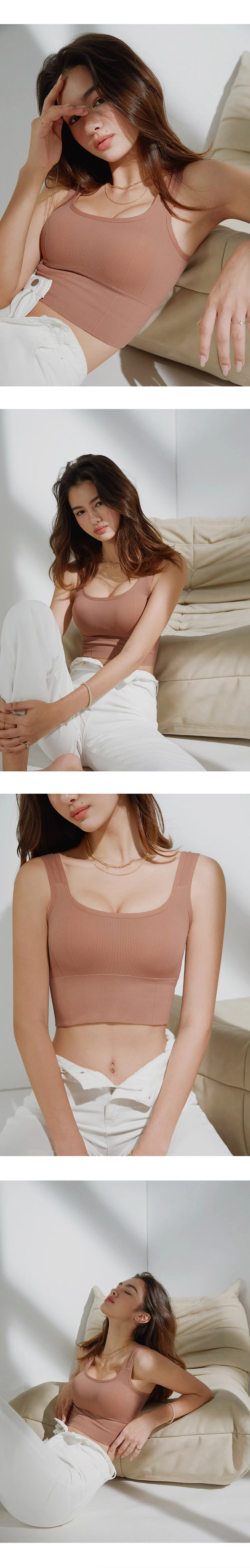 Beyond Basic U-Neck Knit Bralette (With Padding)