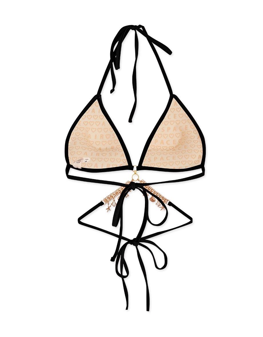 【PUSH UP】Bikini TOP Ocean Goddess Jewelry Bikini Top With Detatchable Accessories Bra Padded