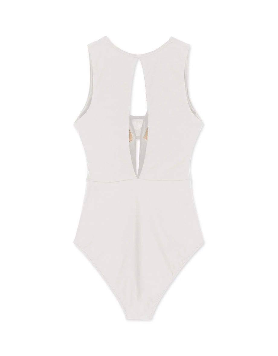 【TIFFANY】Deep V Hollow One-Piece Swimsuit Push Up Bra Padded 【TIFFANY】Deep V Hollow One-Piece Swimsuit Push Up Bra Padded