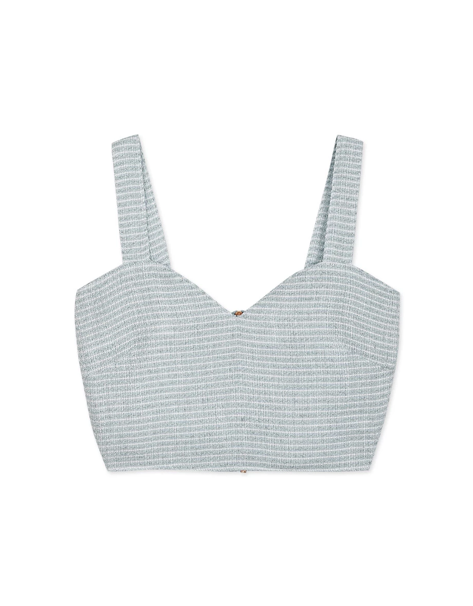 Classic Textured Sweetheart Neckline Tank Top Classic Textured Sweetheart Neckline Tank Top