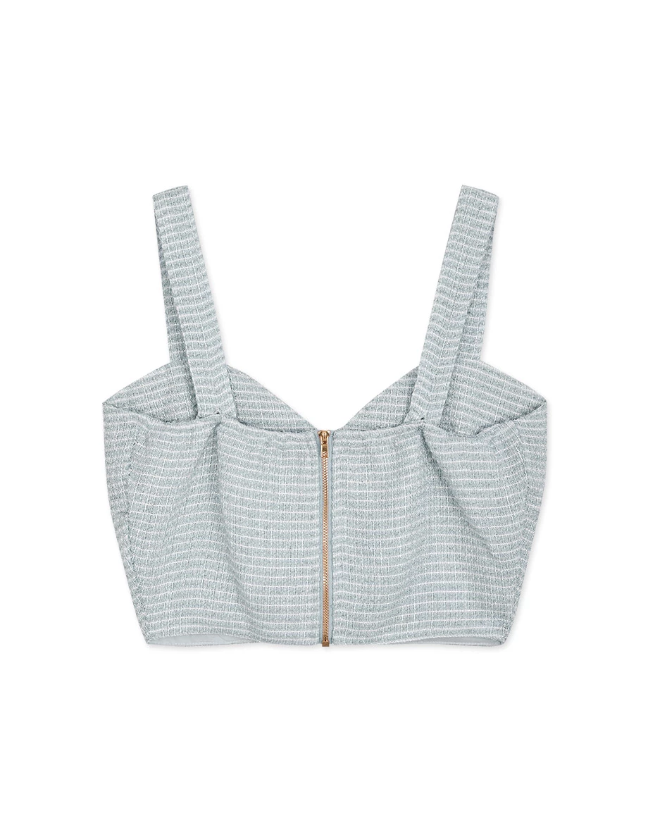 Classic Textured Sweetheart Neckline Tank Top Classic Textured Sweetheart Neckline Tank Top