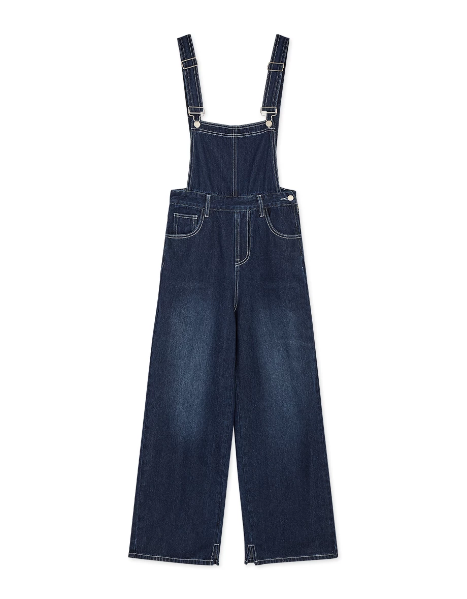 Casual Street Style Suspender Denim Jeans Pants