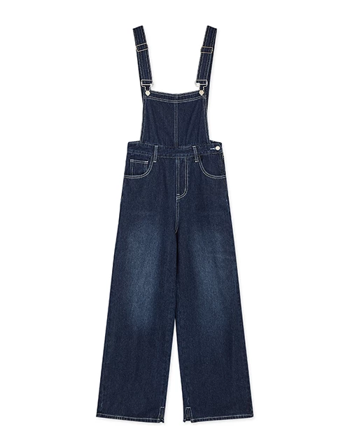 Casual Street Style Suspender Denim Jeans Pants