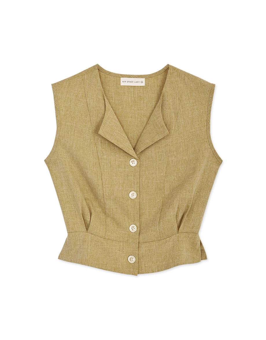 Smart Casual Lapel Buttoned Top Smart Casual Lapel Buttoned Top