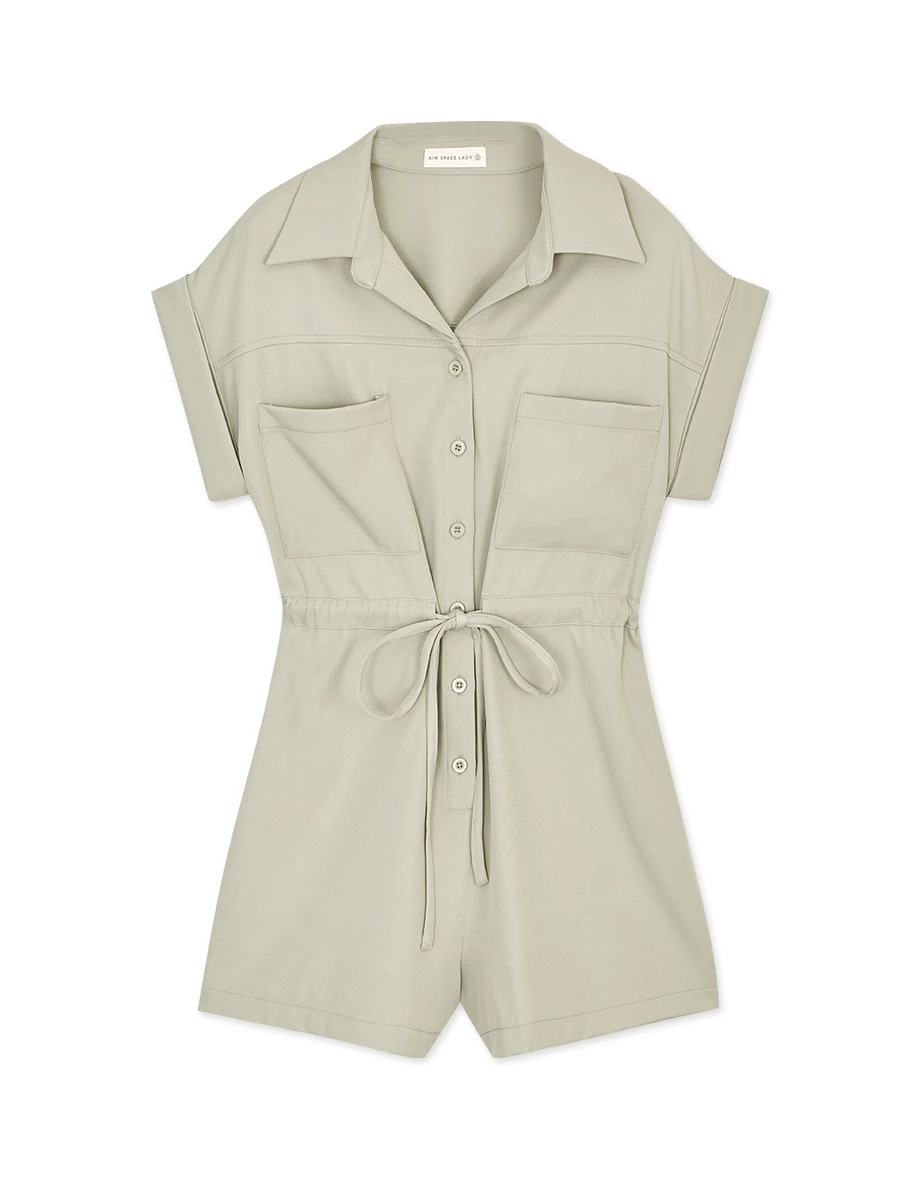 Casual Chic Drawstring Playsuit Casual Chic Drawstring Playsuit