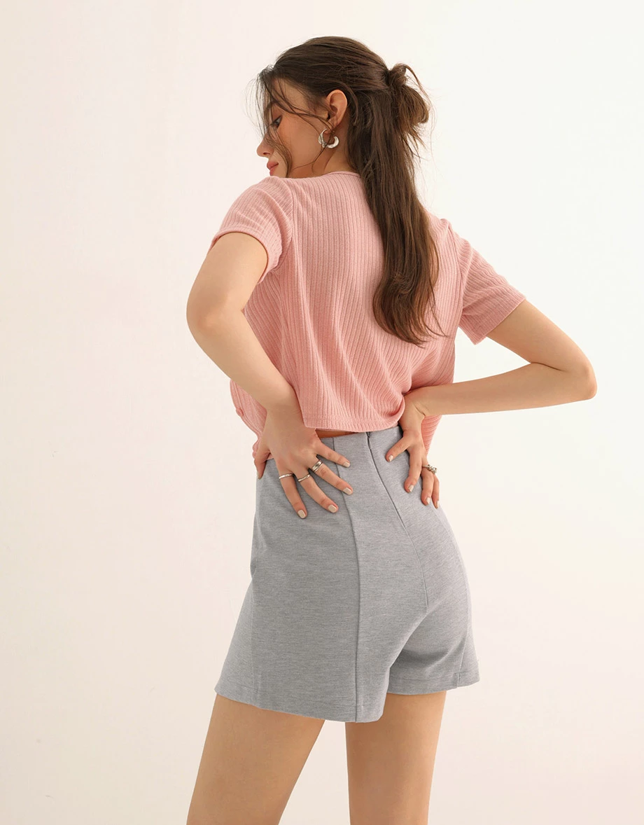 長腿擔當收腹女團開衩褲裙