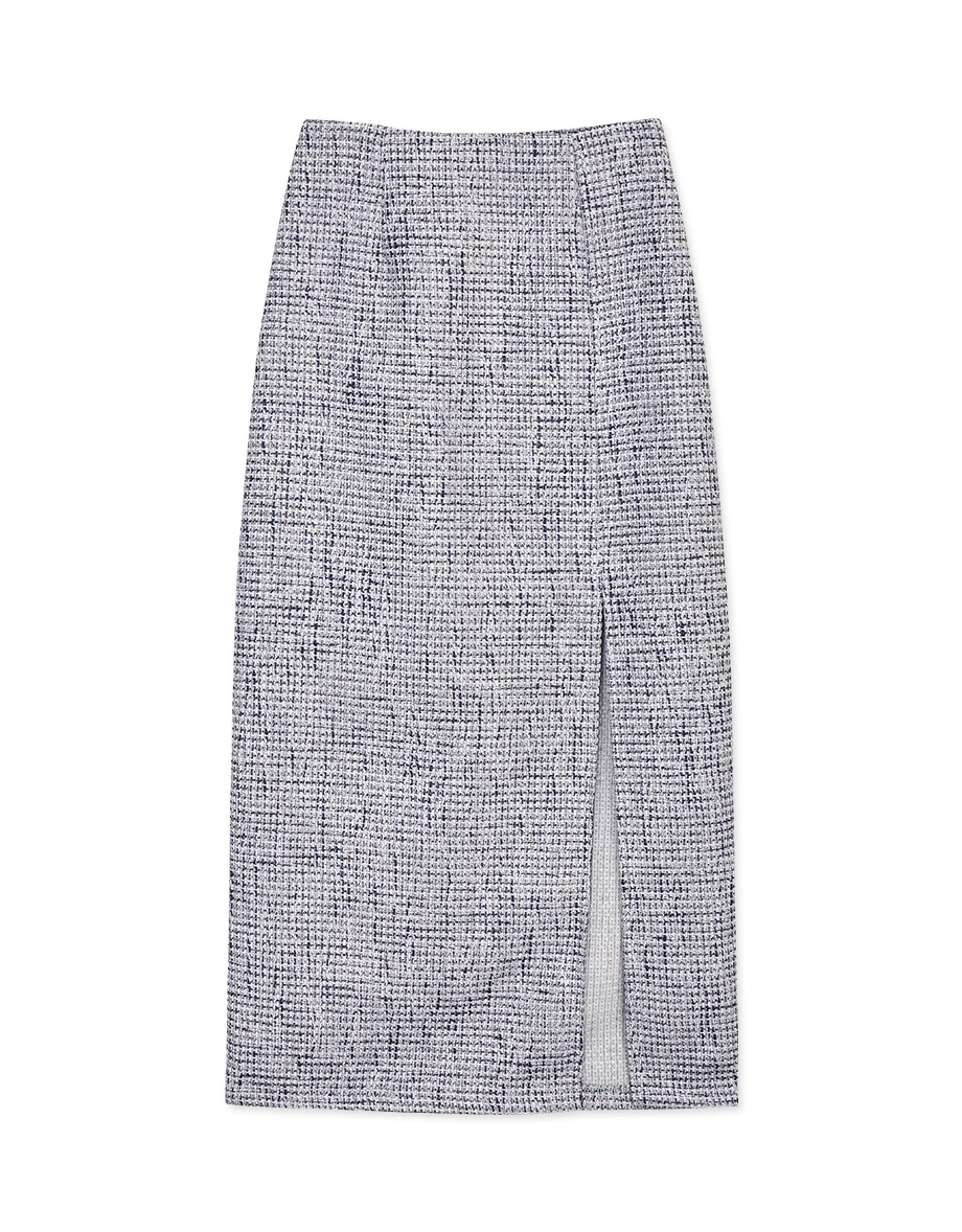 Classic Tweed Slit Maxi Skirt Classic Tweed Slit Maxi Skirt
