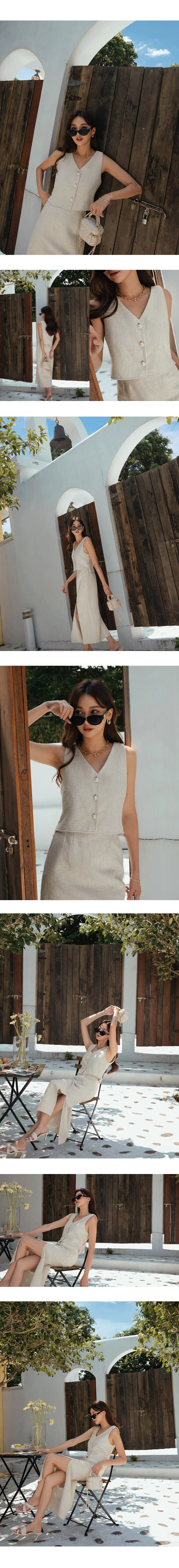 Classic Tweed Slit Maxi Skirt Classic Tweed Slit Maxi Skirt