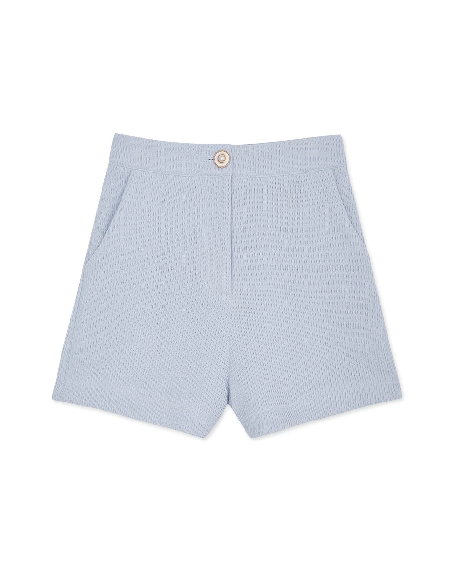 Beaded Striped Loose Shorts