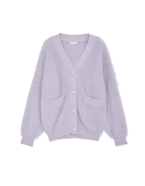 Fluffy Faux Fur Oversized Knit Jacket Cardigan