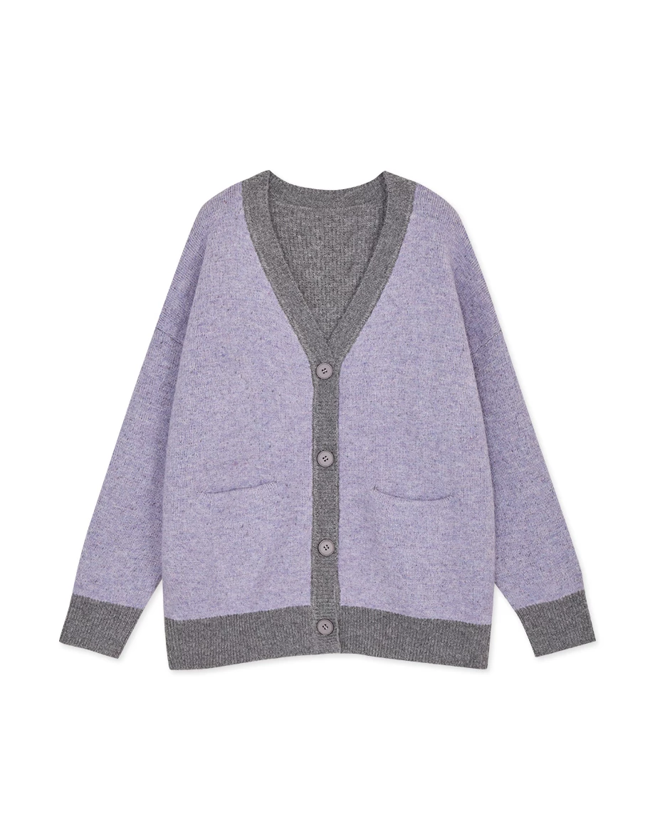 2WAY Contrast Edge Knit Cardigan 2WAY Contrast Edge Knit Cardigan