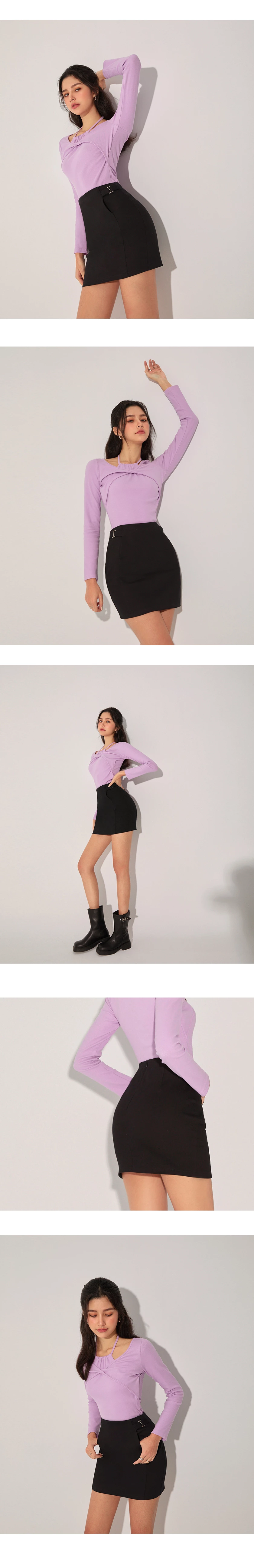 Casual Side-Buttoned Skirts