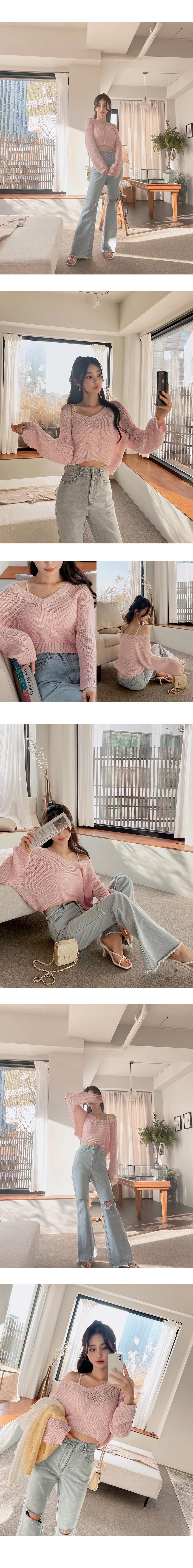 美肌濾鏡針織上衣