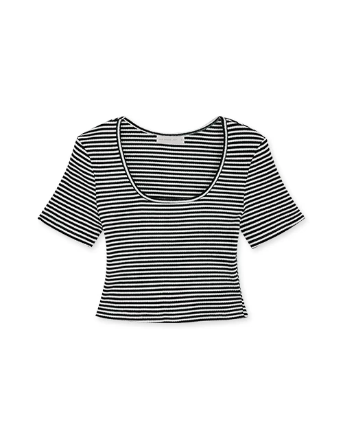 Striped Knit Crop Top