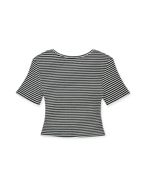 Striped Knit Crop Top