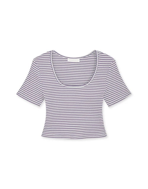 Striped Knit Crop Top