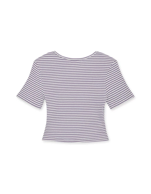 Striped Knit Crop Top