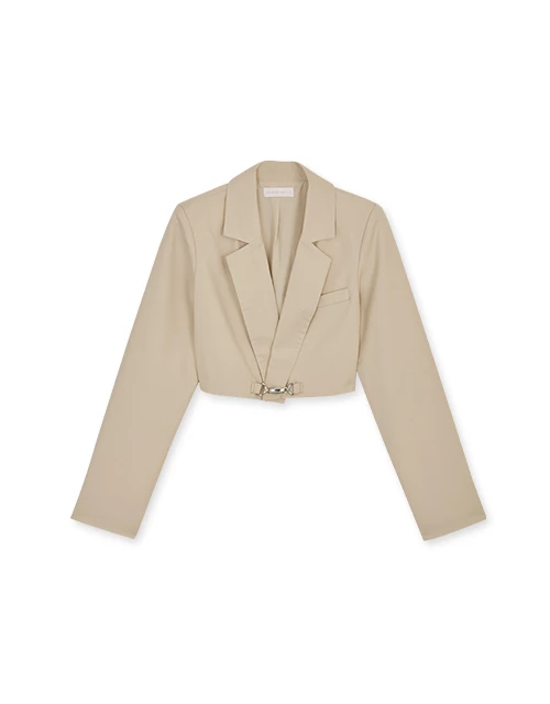 翻領銀飾西裝外套(附墊肩)