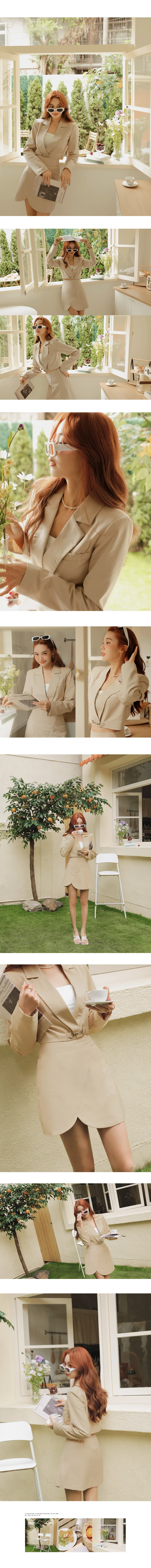 翻領銀飾西裝外套(附墊肩)