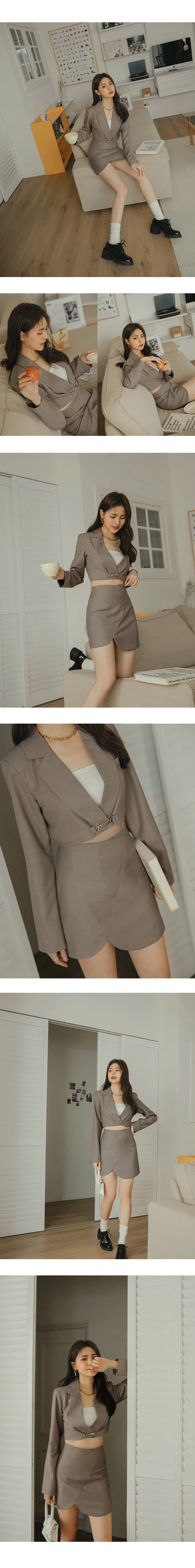 翻領銀飾西裝外套(附墊肩)