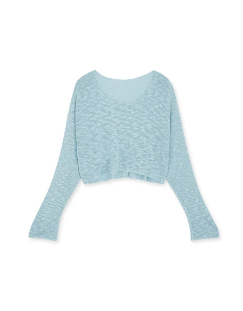 Mixed Color Knit Crop Top Mixed Color Knit Crop Top