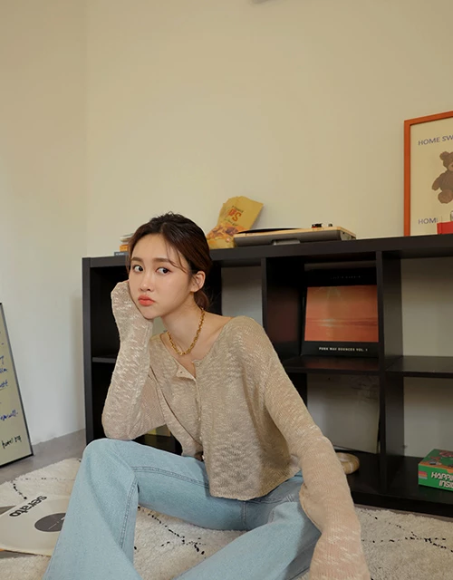 Mixed Color Knit Crop Top Mixed Color Knit Crop Top