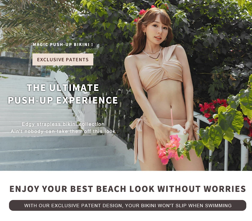 Bikini TOP Greecian Goddess One Shoulder Push Up Bra Padded