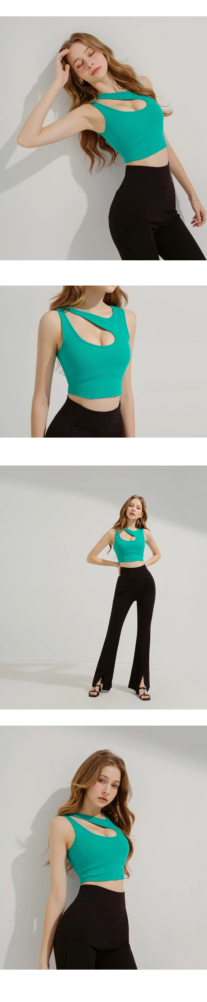 鏤空羅紋背心(附胸墊)