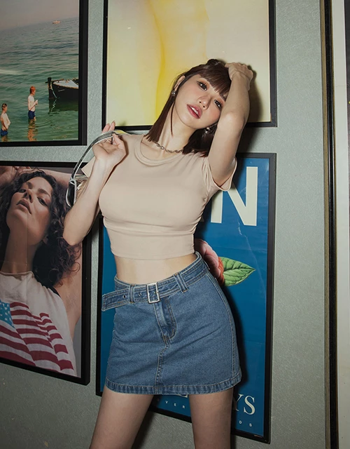 漫畫美胸曲線短袖BRA TOP