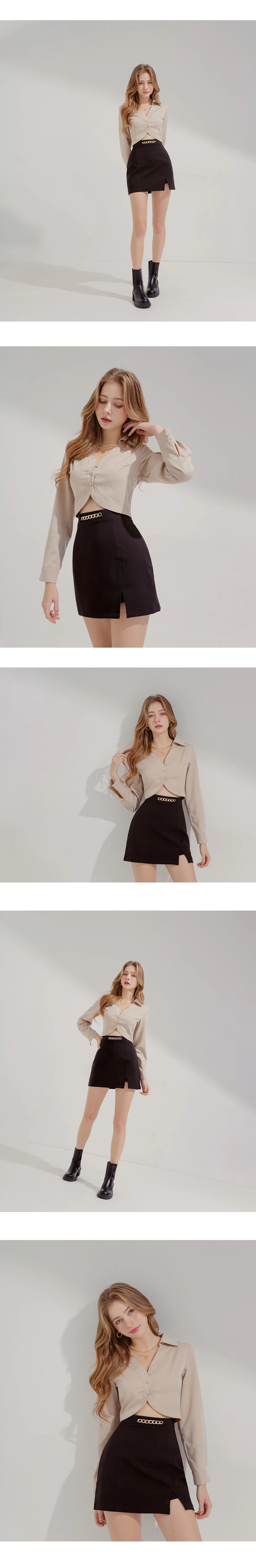 Trendy Gold Chain A-Line Skorts Trendy Gold Chain A-Line Skorts