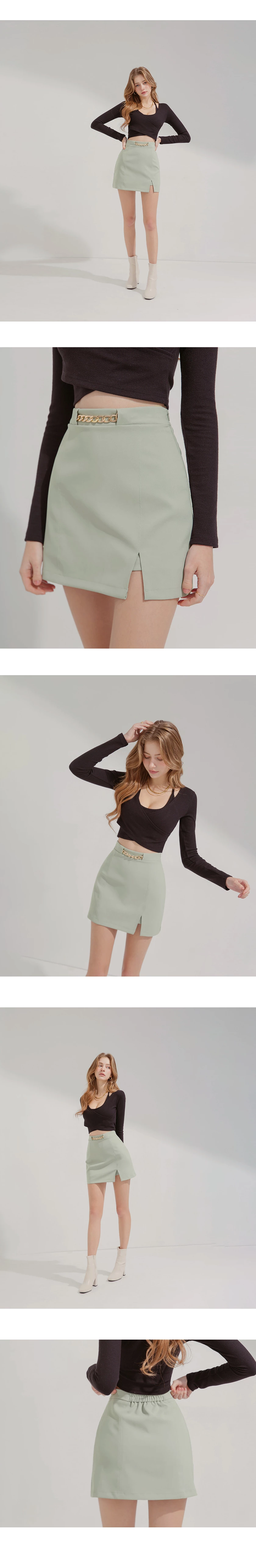 Trendy Gold Chain A-Line Skorts Trendy Gold Chain A-Line Skorts