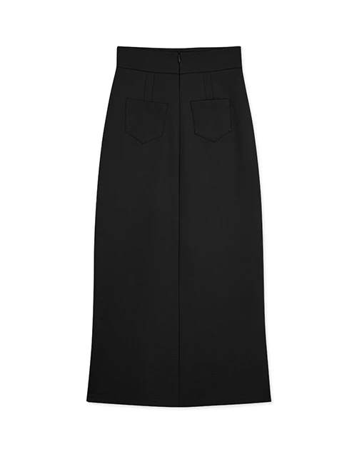 長腿擔當收腹女團開衩長裙