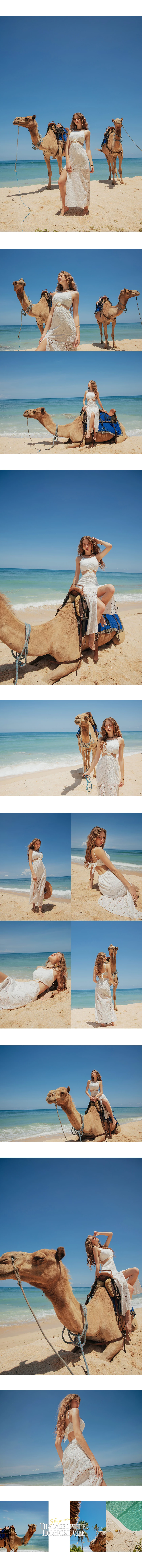 Waist Tie Hollow Maxi Long Dress (with padding)