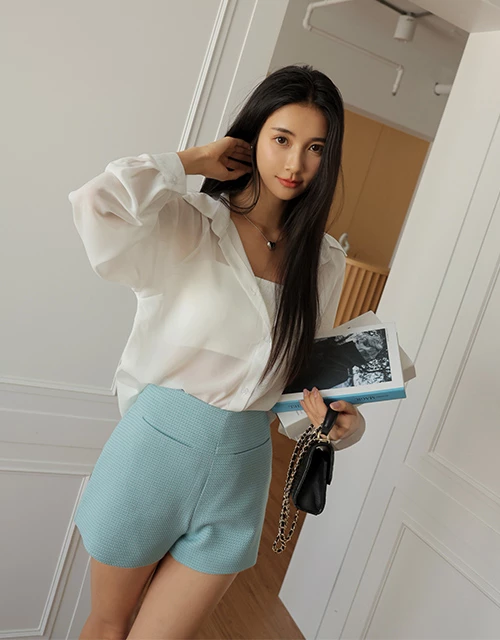Sheer Breasted Oversized Blouse
