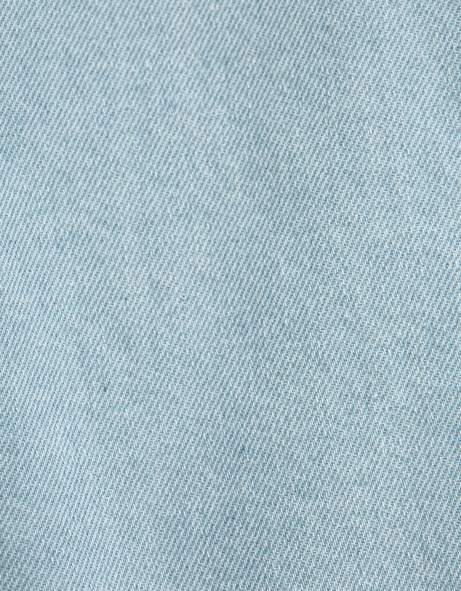 Lapel Collar Denim Jeans Tie-Back Strap Top Lapel Collar Denim Jeans Tie-Back Strap Top