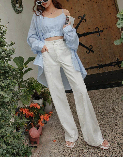 High Waisted Flare Denim Jeans Pants High Waisted Flare Denim Jeans Pants