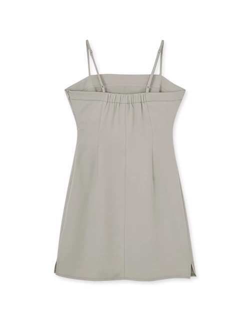 舒適細肩平口短洋裝