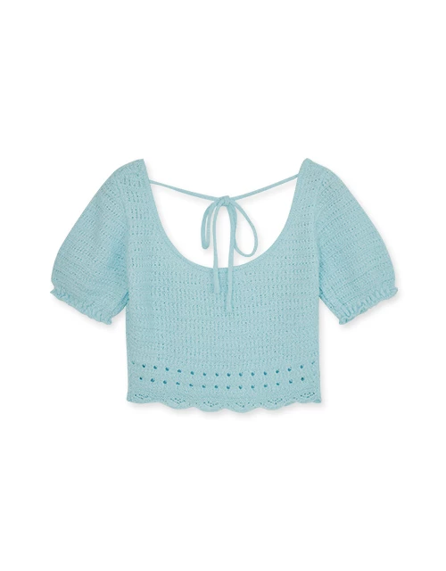 Tie Back Hole Knit Top