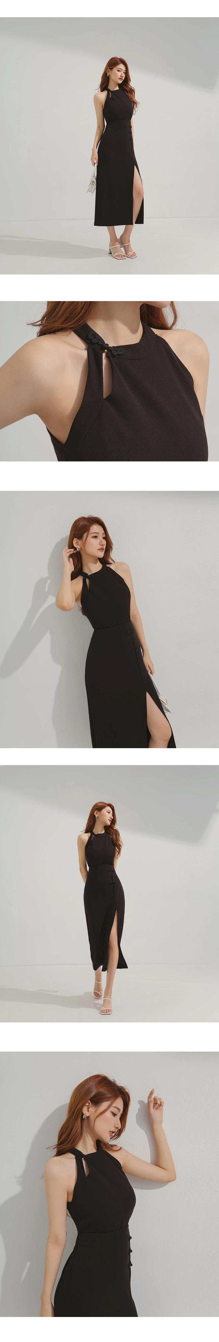 Qipao TOP with Halter Neck Cheongsam Qipao Design With Chinese Knot Qipao TOP with Halter Neck Cheongsam Qipao Design With Chinese Knot