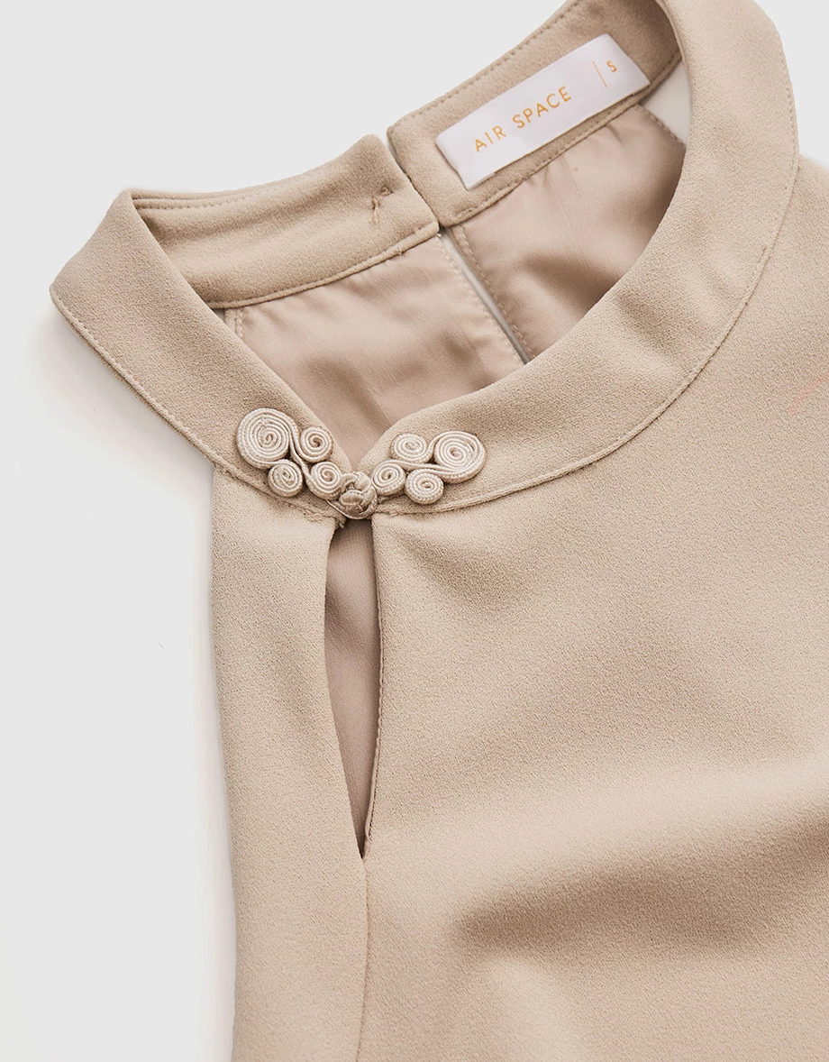 CNY CHEONGSAM QIPAO TOP with Halter Neck Cheongsam Qipao Design With Chinese Knot
