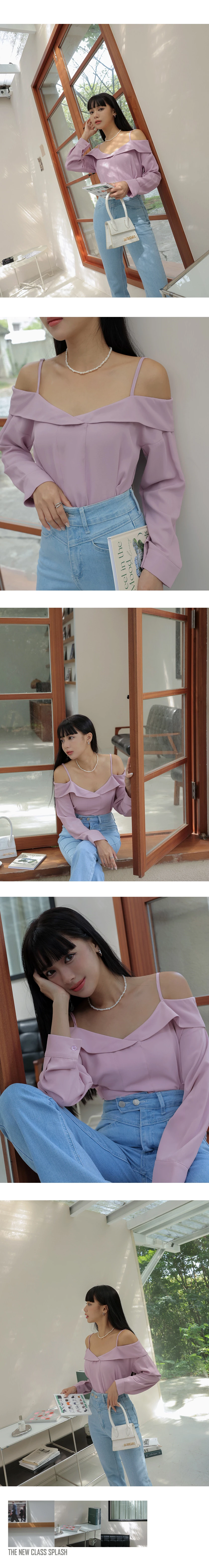 Off Shoulder Thin Strap Ruffled Hem Top