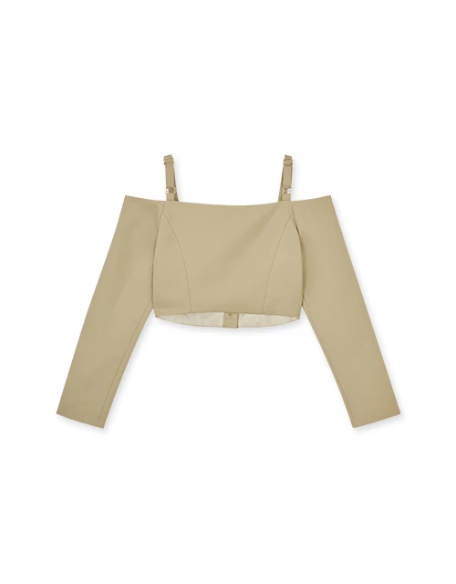 Off Shoulder Buttoned Top